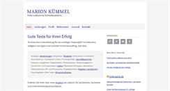 Desktop Screenshot of marionkuemmel.de